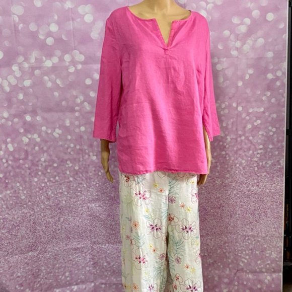 100% Linen 2 piece pants outfit - Picture 2 of 16